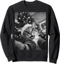 Funny Xmas Kitten Cat Christmas Holiday Graphic Sweatshirt