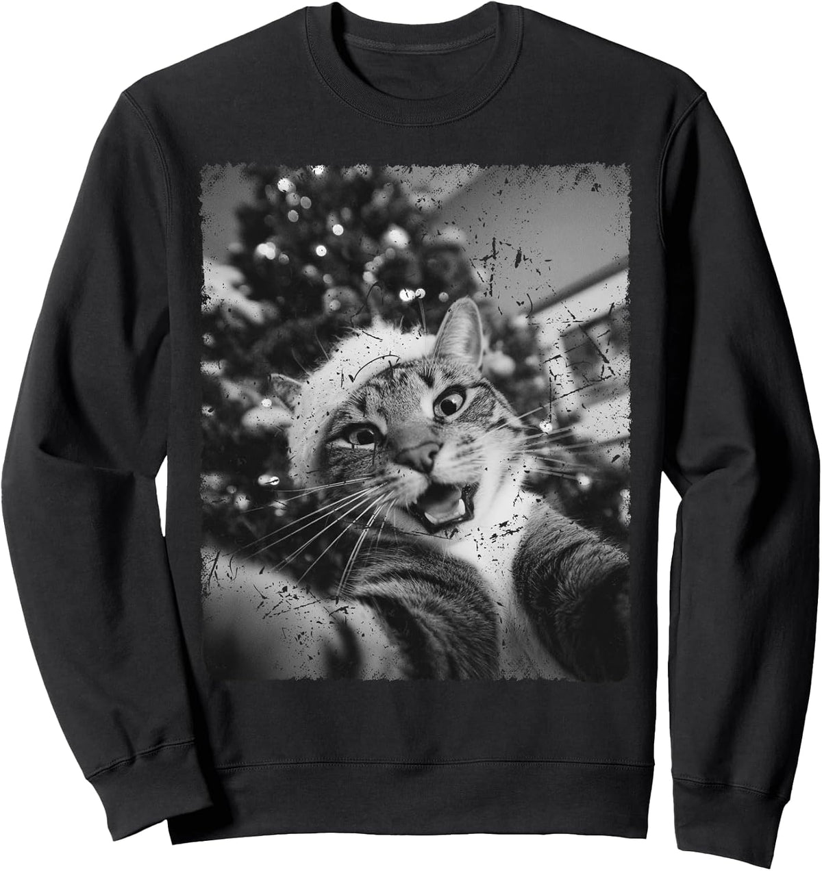 Funny Xmas Kitten Cat Christmas Holiday Graphic Sweatshirt