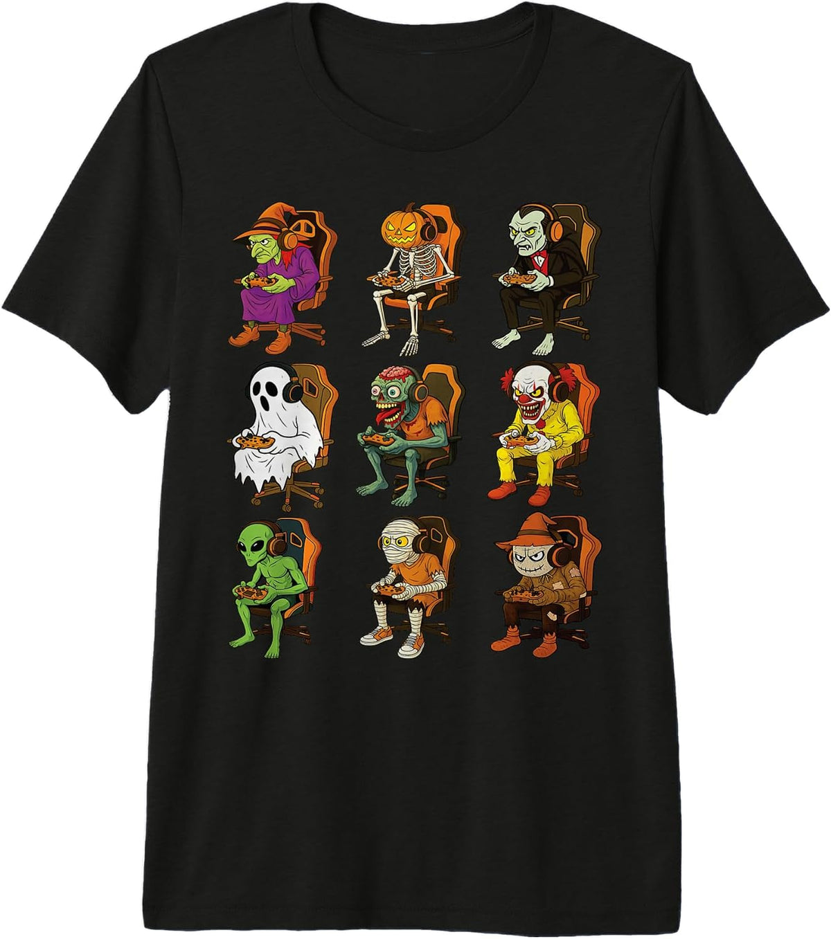 Halloween Gamer Squad Video Game Gaming Gamers Premium Tri-Blend T-Shirt