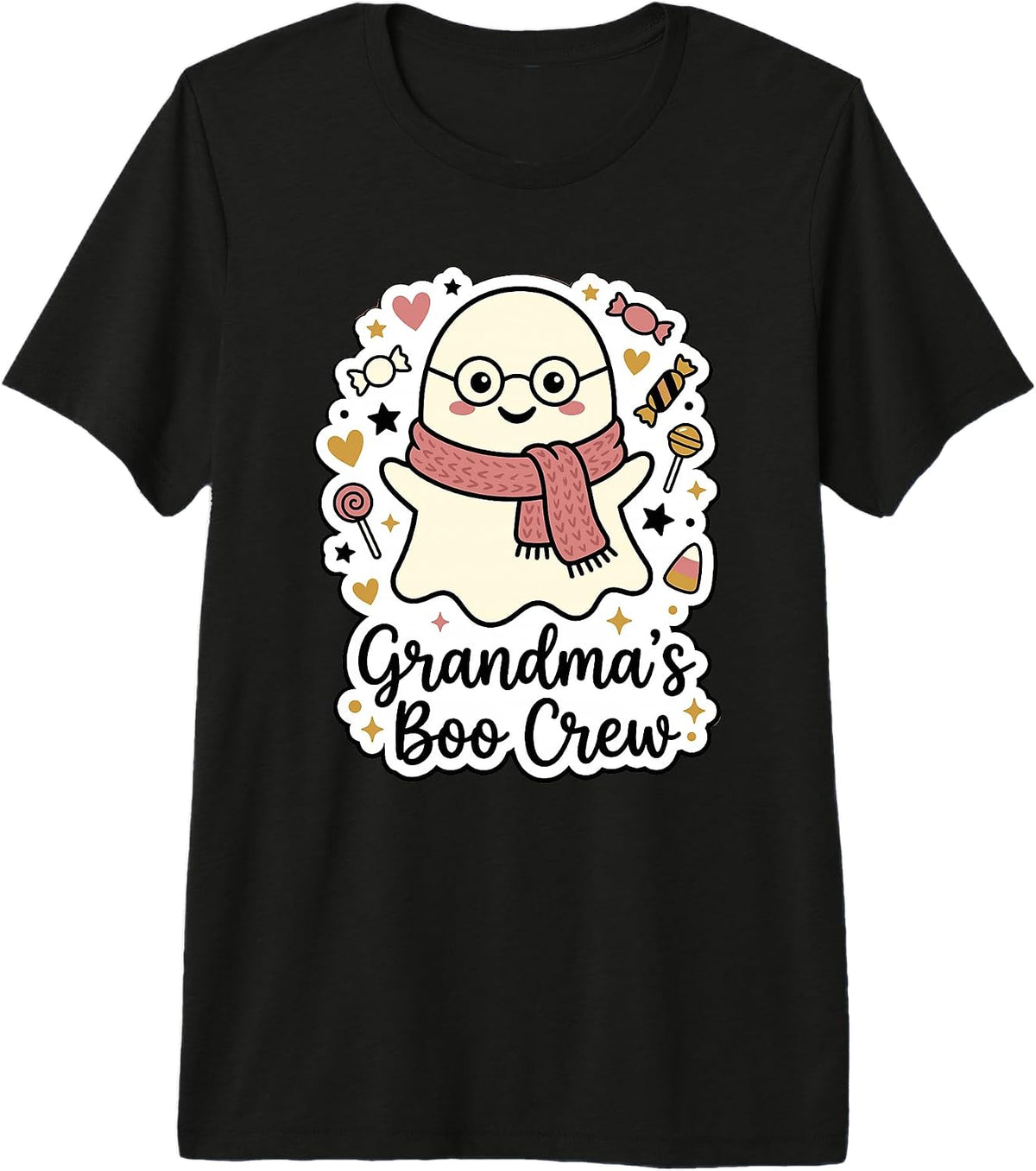 Grandmas Boo Crew Grandma Home Decor Cute Halloween Premium Tri-Blend T-Shirt