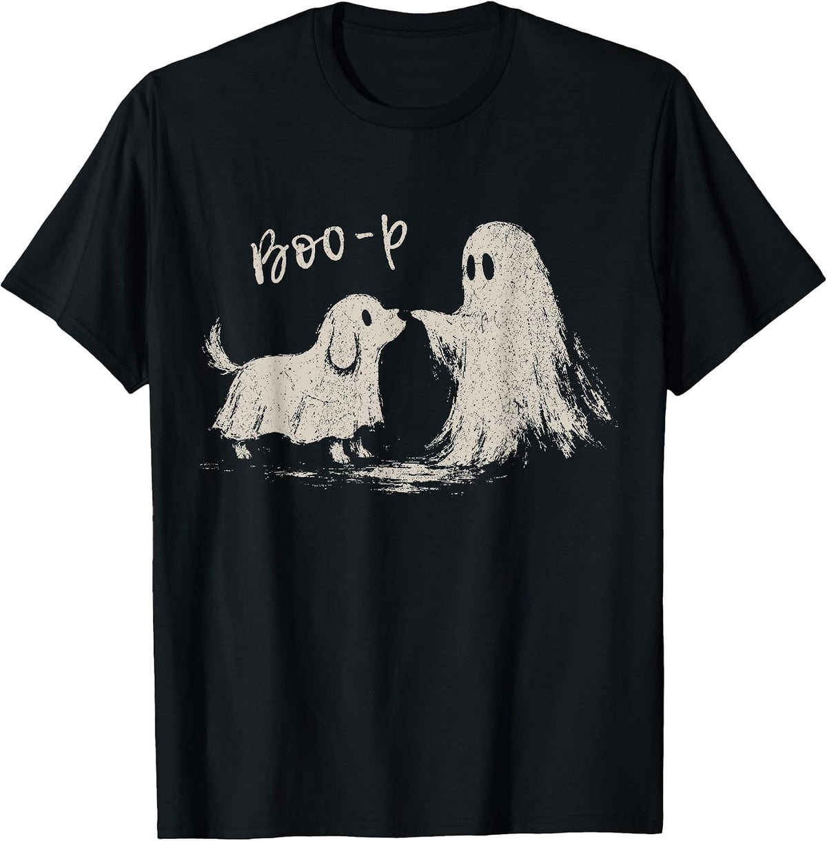 Boo-P Ghost Dog Cute Halloween Dog Funny Ghost Puppy T-Shirt