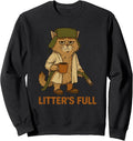Litter’s Full Funny Cat Lovers Christmas Xmas Sweatshirt