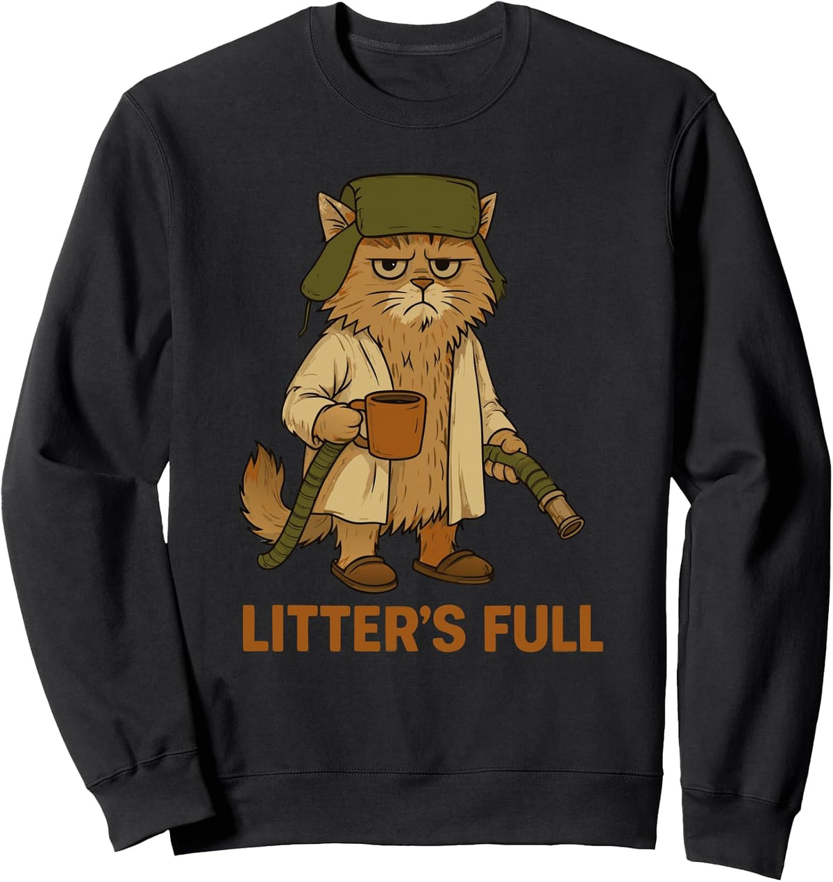 Litter’s Full Funny Cat Lovers Christmas Xmas Sweatshirt