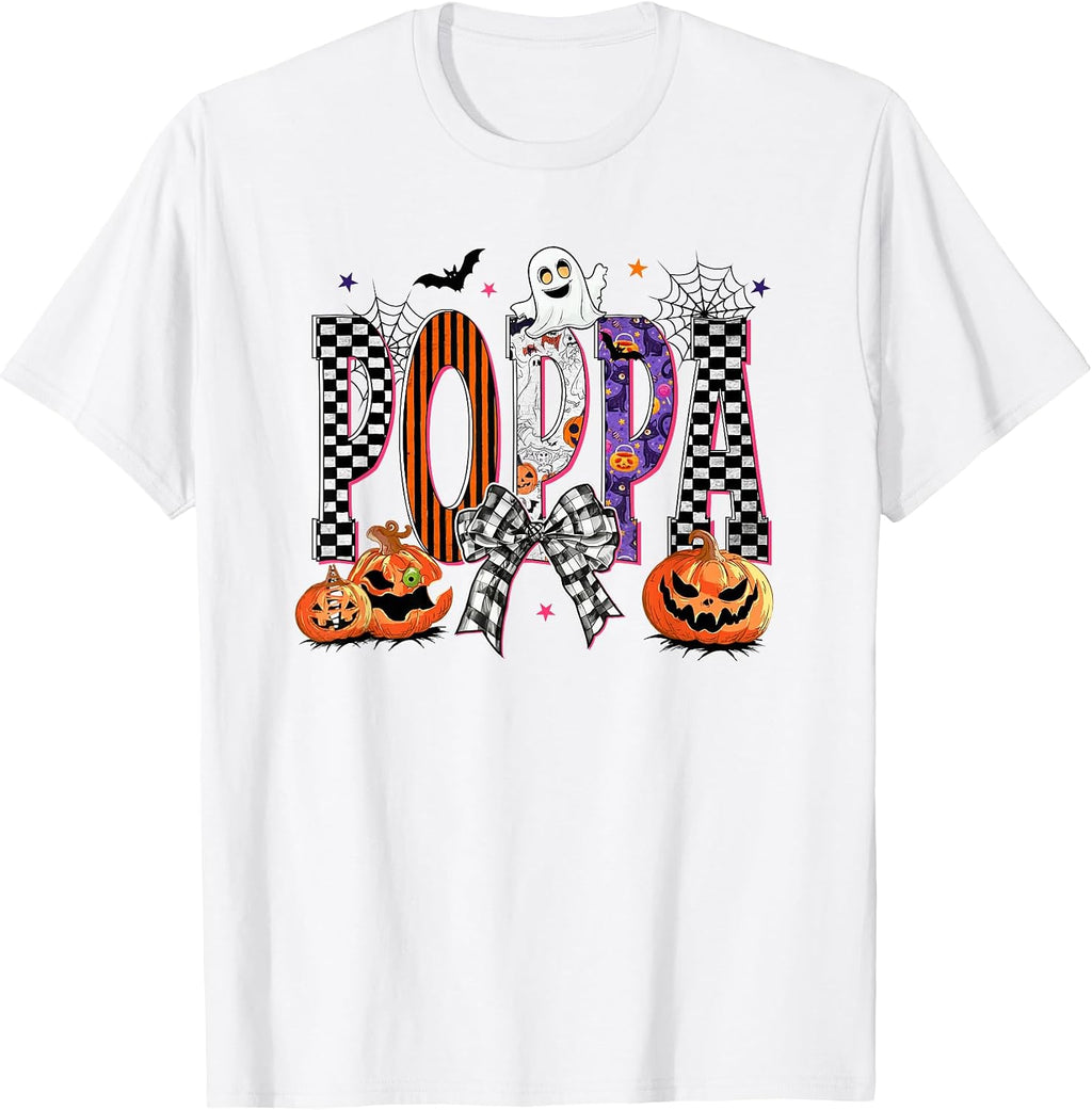 Poppa Pumpkin Fall Halloween Family Matching T-Shirt