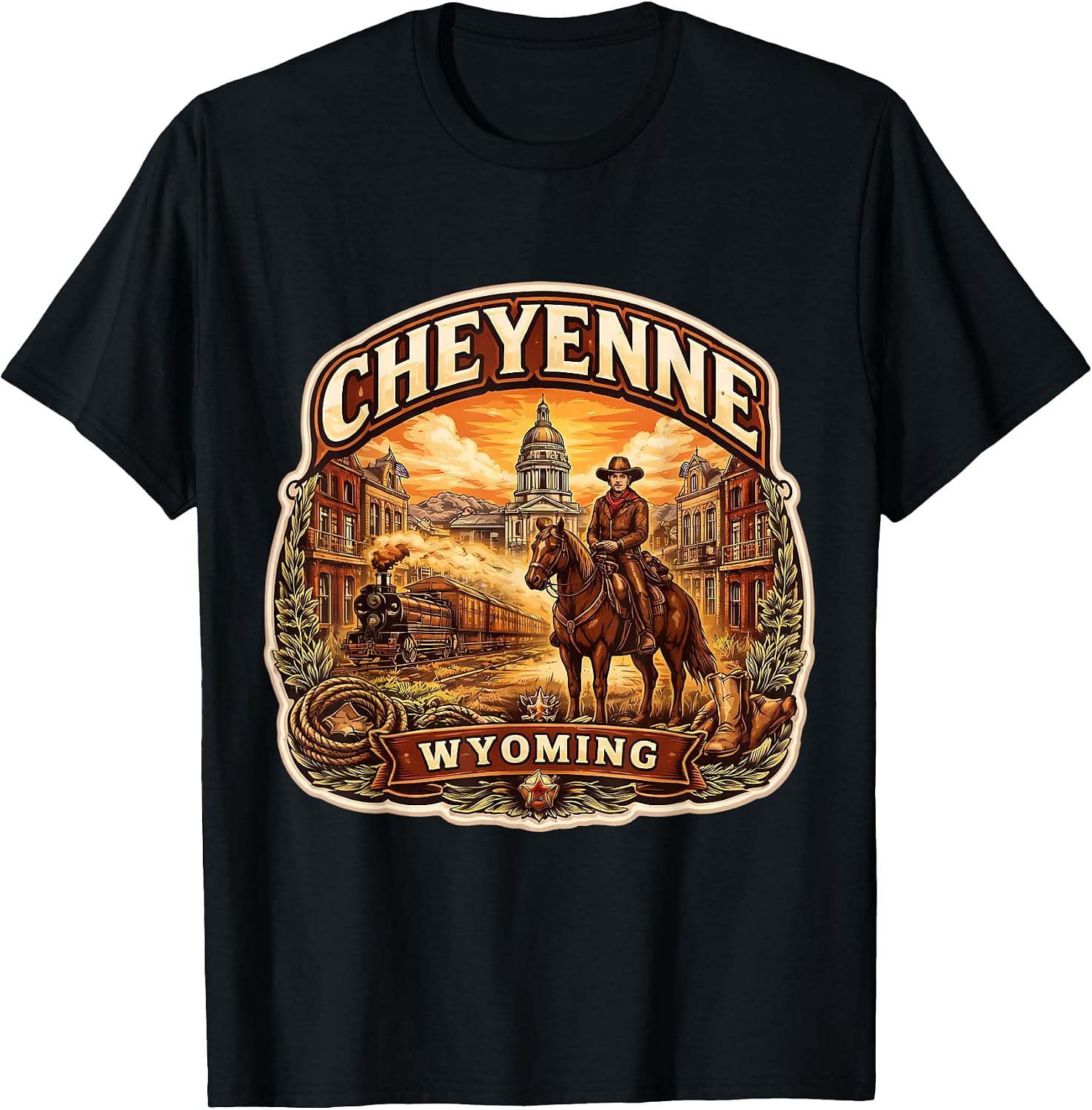Cheyenne Wyoming Souvenir City State Capital Merch