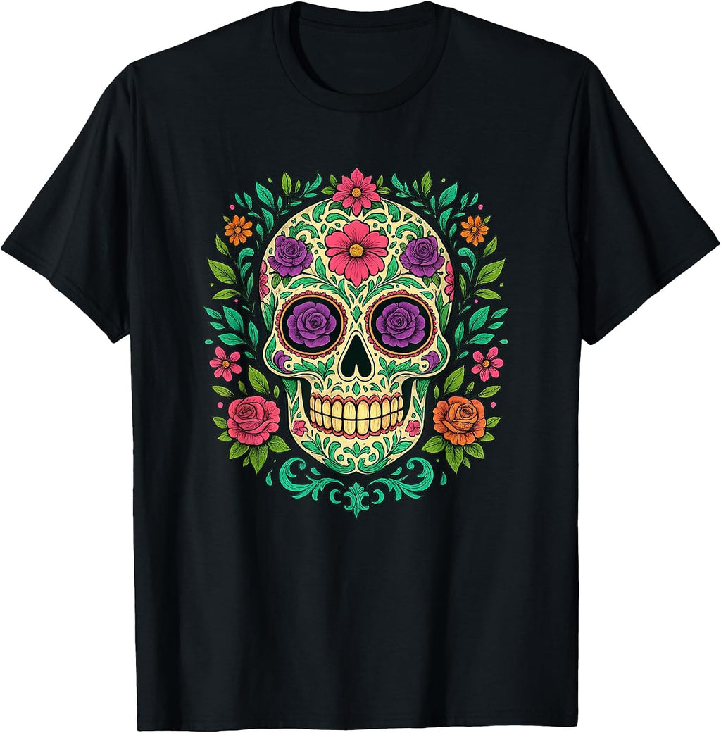 Dia De Los Muertos Costume Day of The Dead Sugar Skull T-Shirt