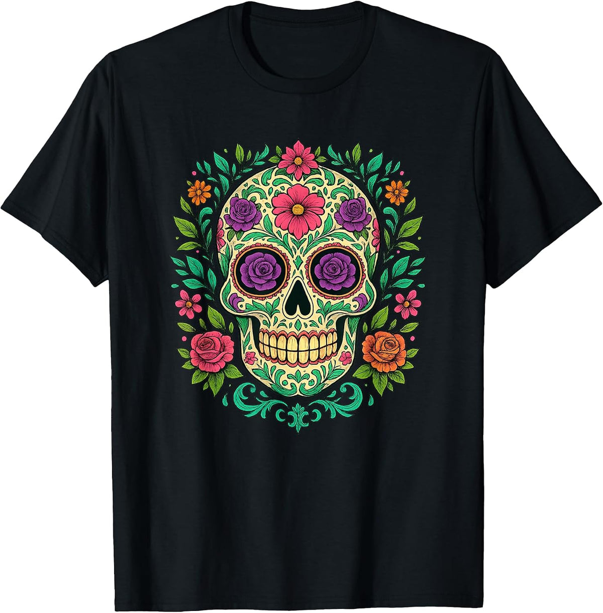 Dia De Los Muertos Costume Day of The Dead Sugar Skull T-Shirt
