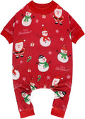 Dog Christmas Pajamas Snowman Pet Clothes Costumes Pjs Stretchy Funny Costumes Pet Outfit Dog Pajamas for Small Dogs Puppy Cat(XS)