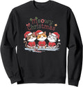 Meowy Christmas Merry Cats as Santa Xmas Kitten Cat Graphic Sweatshirt