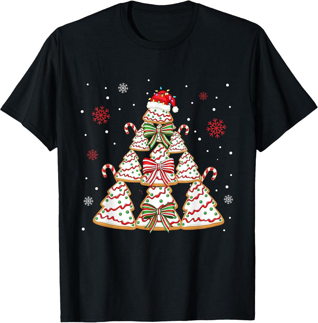 Cakes Christmas Tree Cute Cakes Xmas Holiday Men Women T-Shirt