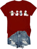 Christmas Snowman Nurse Shirt Funny Nurse Christmas Nursing T-Shirt for Women Tee
