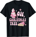 Oh Christmas Tree Cake Funny Christmas Snack Cake Women Girl T-Shirt