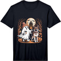 Men's Halloween Ghost Dog Pumpkin Haunted House Performance T-Shirt