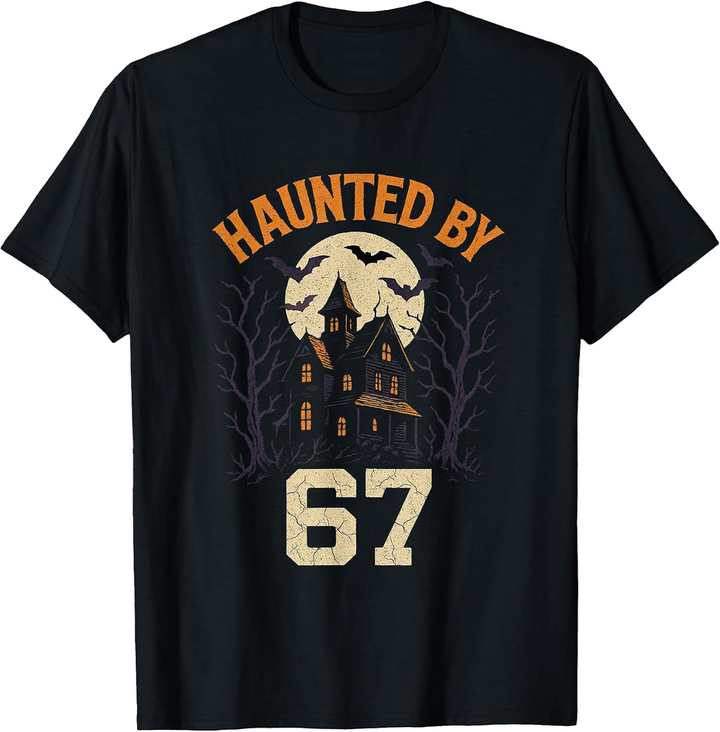 67 Meme Halloween Costume Haunted by 6-7 Brainrot Six Seven T-Shirt