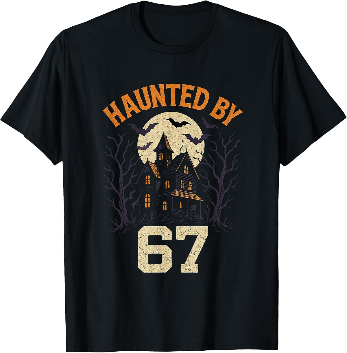 67 Meme Halloween Costume Haunted by 6-7 Brainrot Six Seven T-Shirt