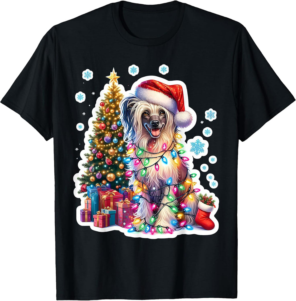 Chinese Crested Merry Christmas Mom Dad Parent Owner Holiday T-Shirt