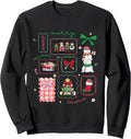 Vintage Preppy Very Merry Teacher Santa Stamps Christmas Sweatshirt