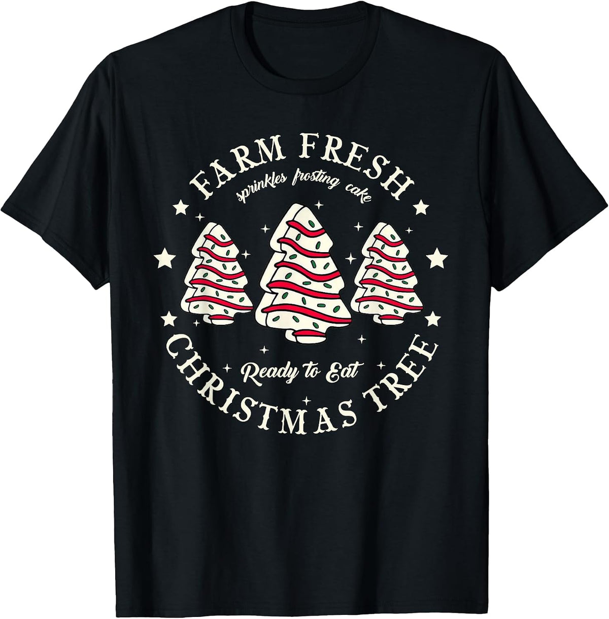 Vintage Farm Fresh Christmas Tree Cookies Holiday Baking Art T-Shirt