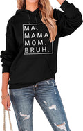 Women Mama Mommy Mom Bruh Hoodie Mama Sweatshirts for Women Funny Mom Life Sweatshirt Pullover Sweater