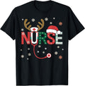 Nurse Christmas Stethoscope Nurses Xmas T-Shirt