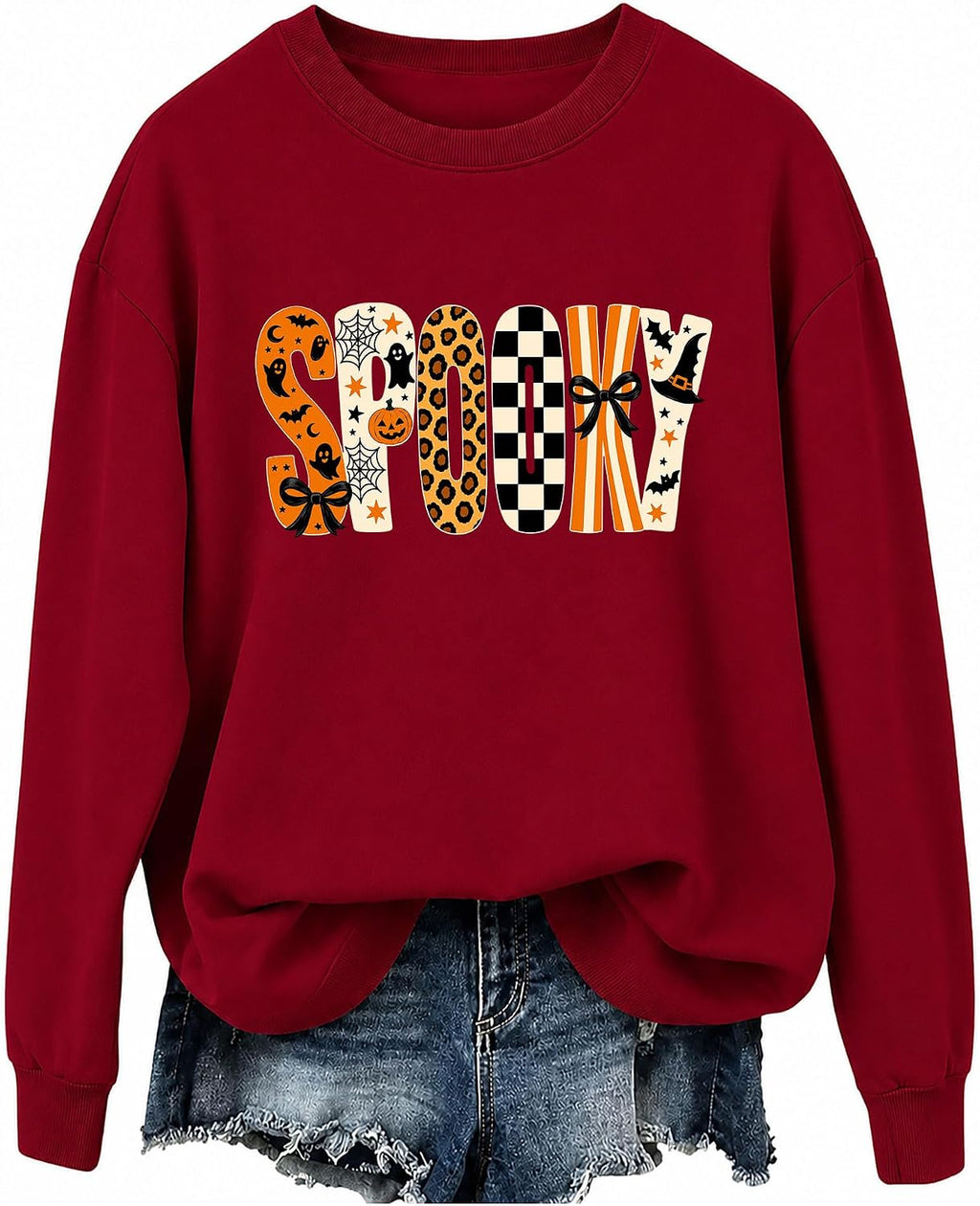 Spooky Season Sweatshirt Leopard Ghost Halloween Hoodie
