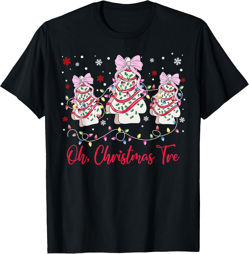 Oh Christmas Tree Cakes Debbie Becky Jen Snack Cake Lovers T-Shirt