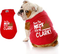 Me Clark Dog Shirt - Lightweight, Machine Washable, Christmas Shirt for Puppies to Dogs 90 Pounds (XL 20-28 lbs)