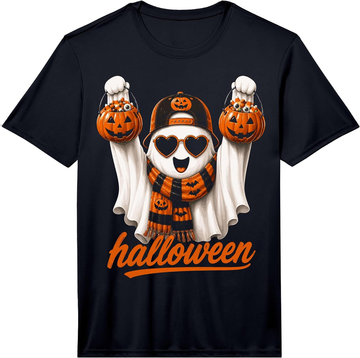 Halloween Pumpkin Ghost Funny Halloween Meme Performance T-Shirt