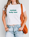 Custom Baby Tee with Your Text or Logo, Y2K Clothing