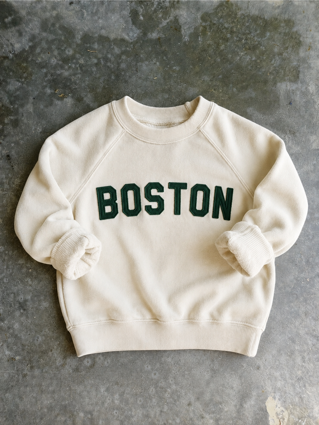 The Athletic - Youth Style Vintage Felt Crewneck Sweatshirt