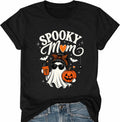 Halloween Shirts for Women Spooky Mom Mama Halloween Graphic T-Shirts