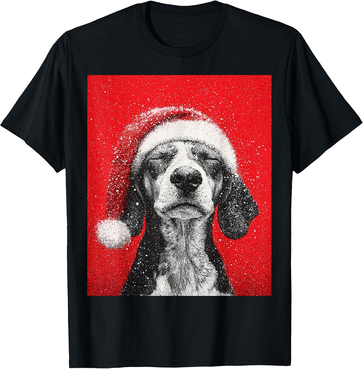 Christmas Santa Claus Dog Beagle T-Shirt