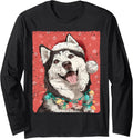 Xmas Holiday Santa Claus Merry Christmas Holiday Dog Long Sleeve T-Shirt