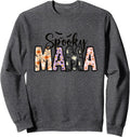 Cute Spooky Mama Halloween - Ghost Pumpkin Bat Cobweb Women Sweatshirt