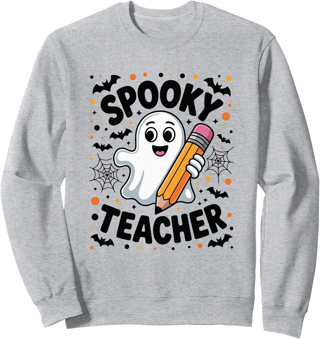 Spooky Teacher Cute Ghost Halloween School Sweatshirt