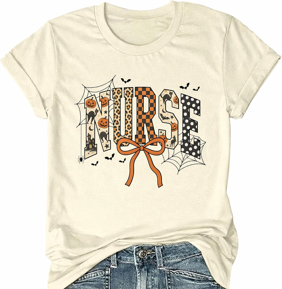 Nurse Halloween Shirt Halloween Nurse Shirt Spooky Season Graphic T-Shirts