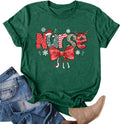 Christmas Nurse Shirts for Women Nurse Christmas Tee Santa's Favorite Nurse Tops Xmas Vacation Holiday Tee
