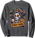 Spooky Mama Skeleton Halloween Vibes Sweatshirt
