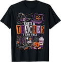 Shes A Teacher I Can Tell Spooky Halloween Teacher T-Shirt