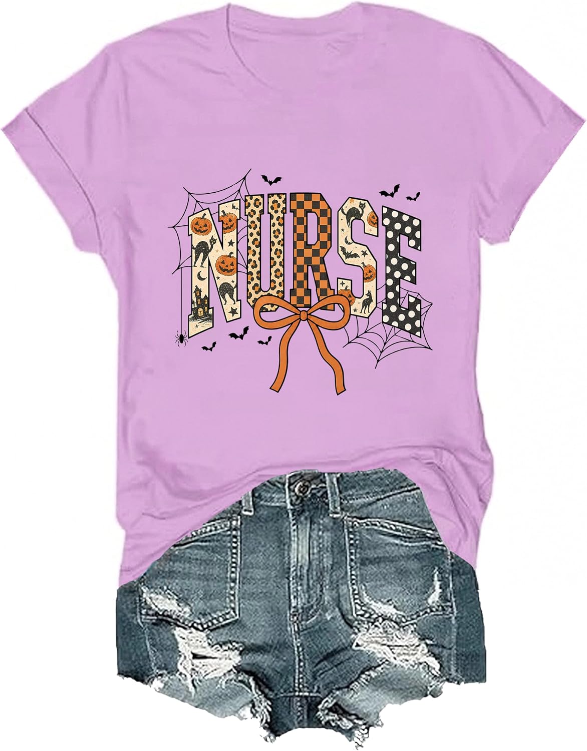 Halloween Nurse T Shirt Cute Spooky Nurse Shirt Graphic Tee