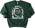 Vintage Santa Christmas Sweatshirt | Have a Holly Jolly Christmas Pullover | Retro Festive Holiday Crewneck Multi
