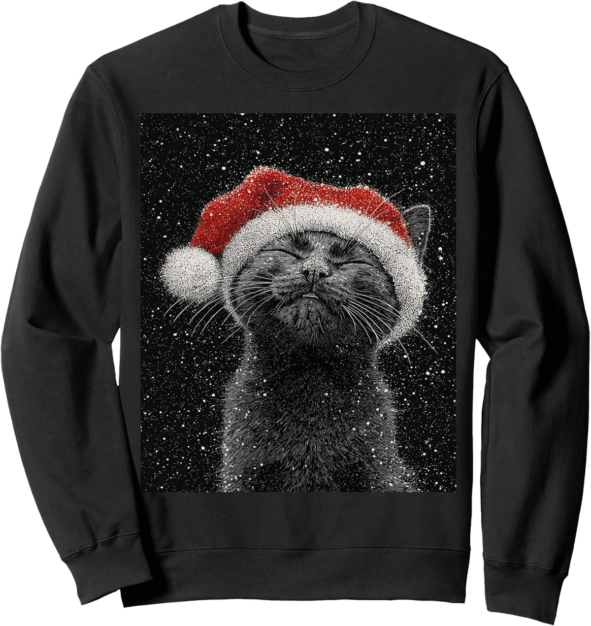 Black Cat Cute Christmas Sweatshirt