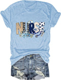 Nurse Shirt Women Nurse School Gift T Shirt Cute Graphic Tees Top Short Sleeve Crewneck Outfit Blouse Cotton