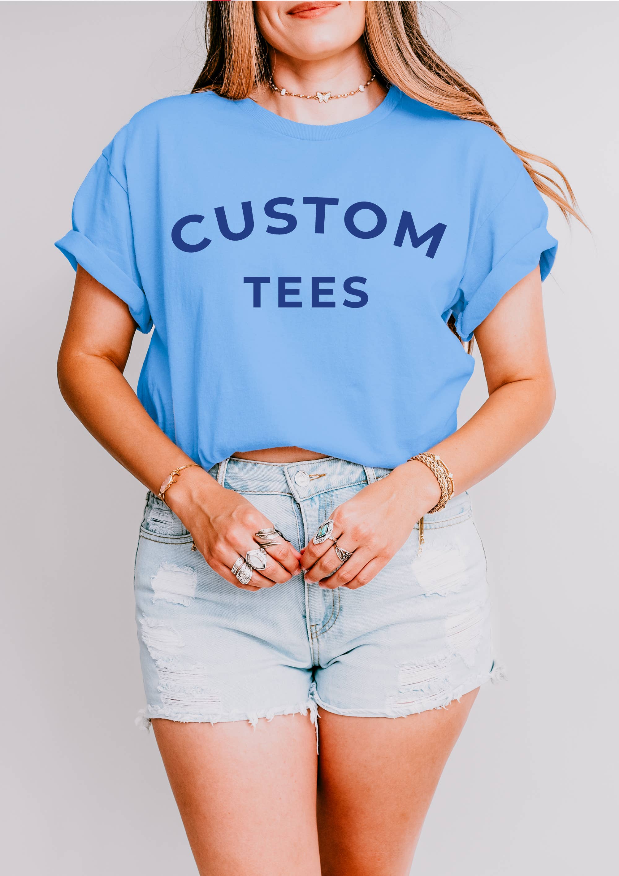 Custom T Shirts, Unisex, Midweight, with Your Text or Logo