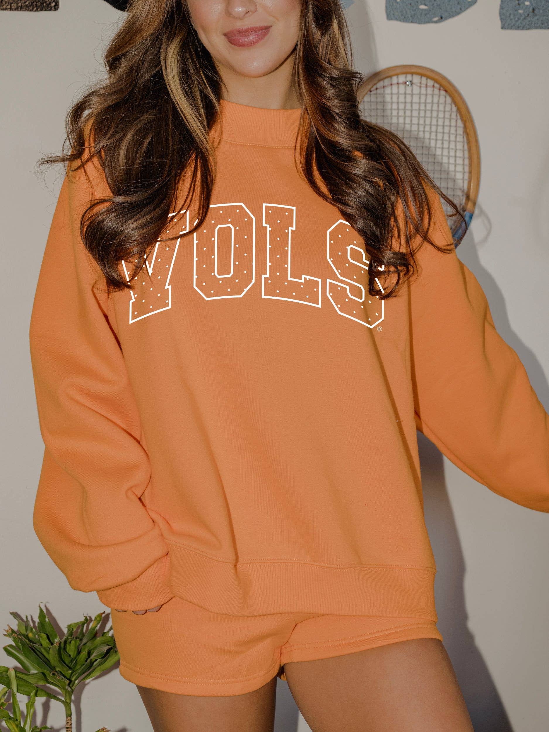 Tennessee Vols Polka Dot Puff Wknd Mock Neck Sweatshirt