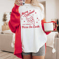 Retro Pizza Christmas Shirt, Soft Garment Dyed Tee