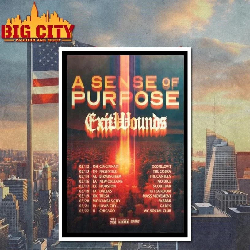 A Sense of Purpose Tour 2026 Poster Shirt Unisex
