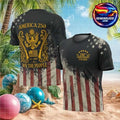America 250 Years “We The People” US Army Anniversary Distressed Flag Two Sided Shirt Unisex