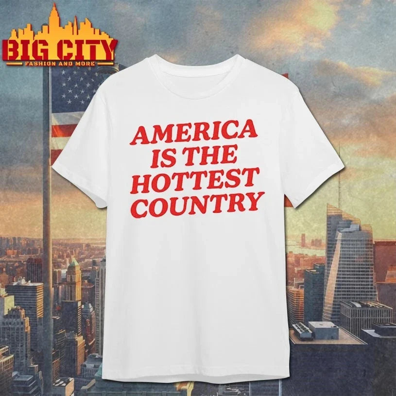 America is the hottest country red text Unisex
