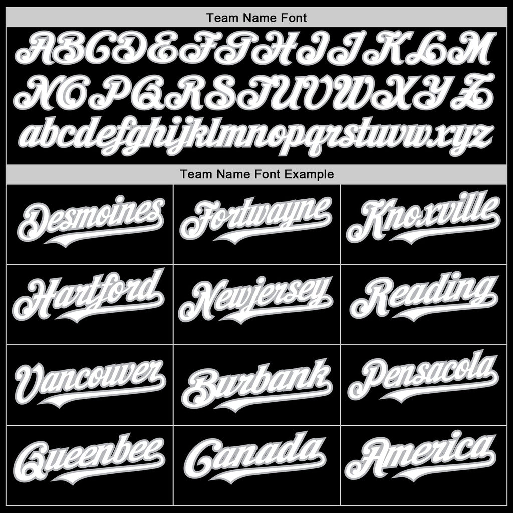 Custom Black White-Gray 3 Colors Arm Shapes Authentic Baseball Jersey